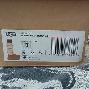 UGG Classic Sweater Letter Tall Boots New In Box